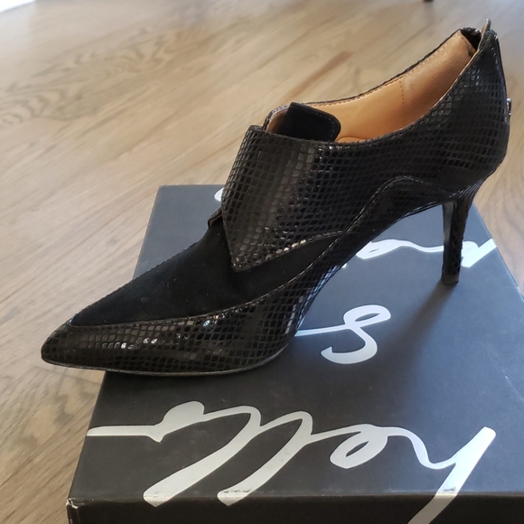 Banana Republic Shoes - Black suede and embossed leather booties